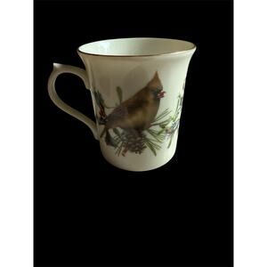 NEW Lenox Winter Greetings Mug Cardinals By Catherine McClung 24k Fine Porcelain